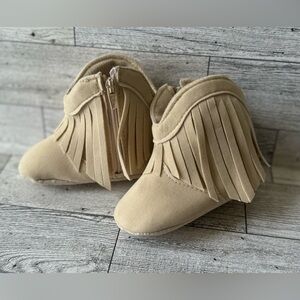 Baby Girl Tassel Cowboy Boots Soft Sole Size 1